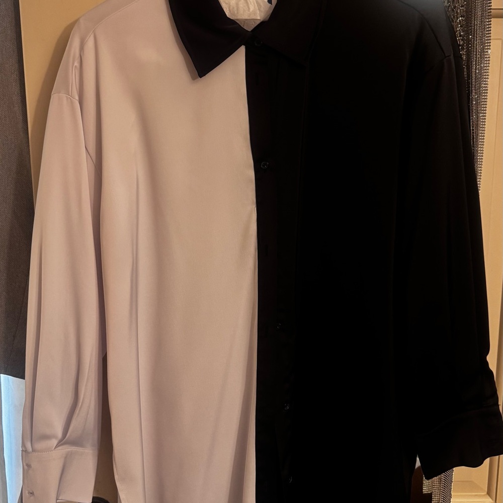 Nina Parker (Macys) Black and White Plus Size Shirt 2X (never worn)